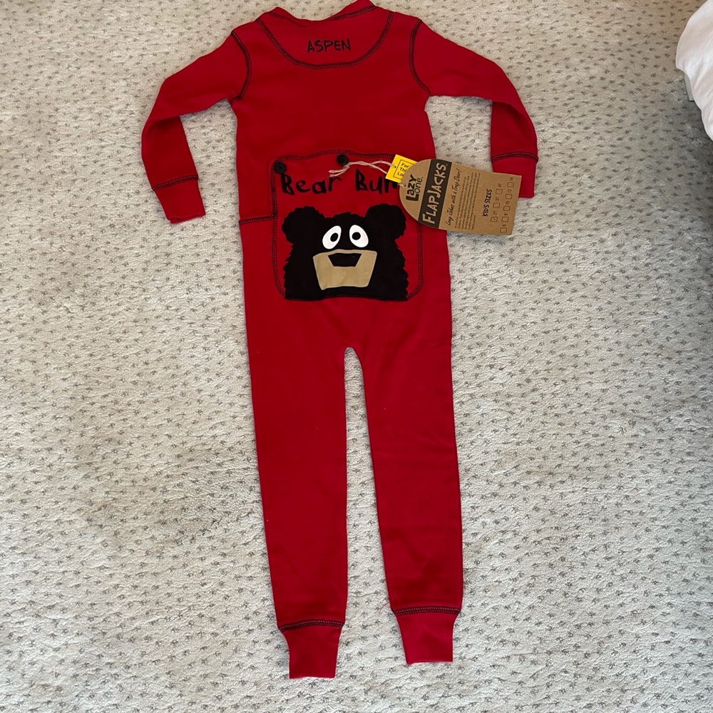Aspen 2T red waffle knit onesie NEW w TAG